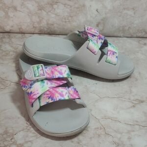 Chaco Colorful Tie-Dye Slide Womens Sandals Size  7